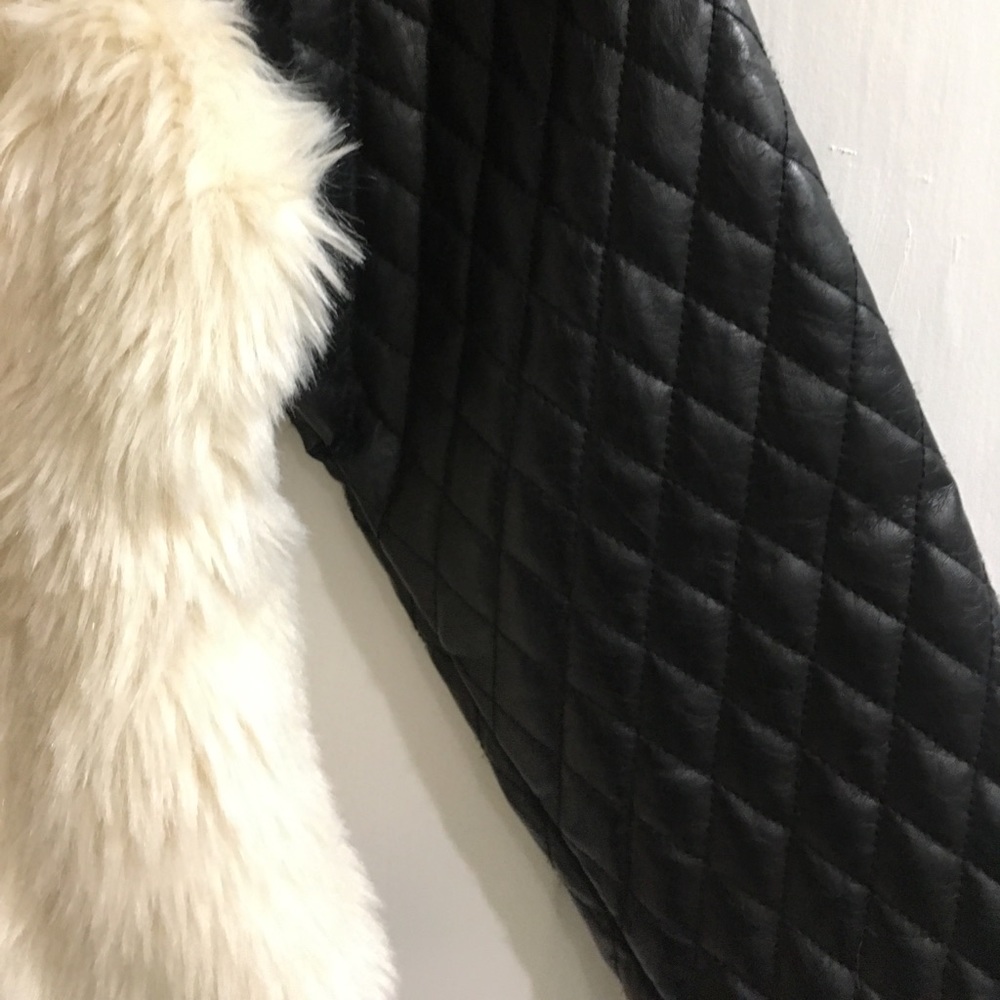 Furry leather jacket - Picture 4 of 7